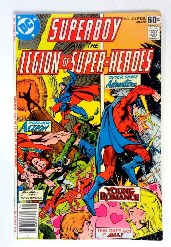 Superboy #236 (DC Comics, 1978), raw comic book in VF/NM condition — front cover