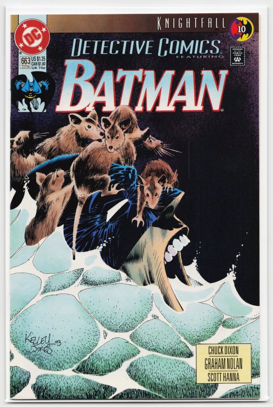 Detective Comics #663 (DC Comics, 1993), raw, ungraded comic book — front cover