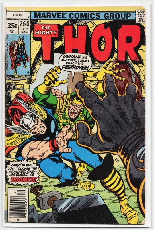 Thor #266 (Marvel Comics, 1977), raw, ungraded comic book — front cover