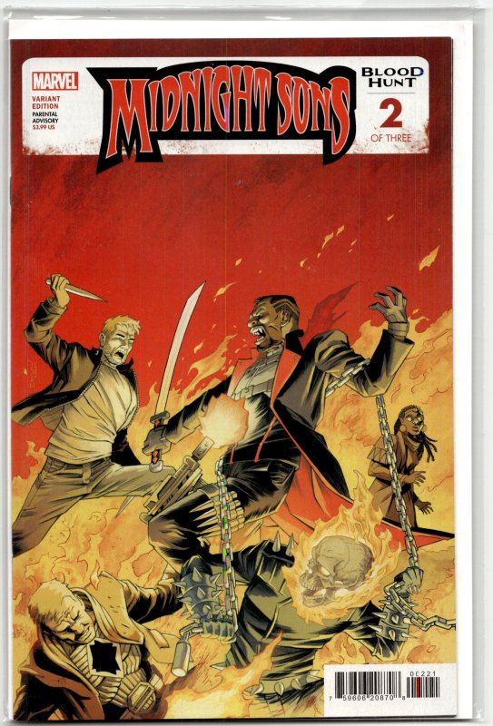 Midnight Sons: Blood Hunt #2 (Marvel Comics, 2024), raw, ungraded comic book — front cover