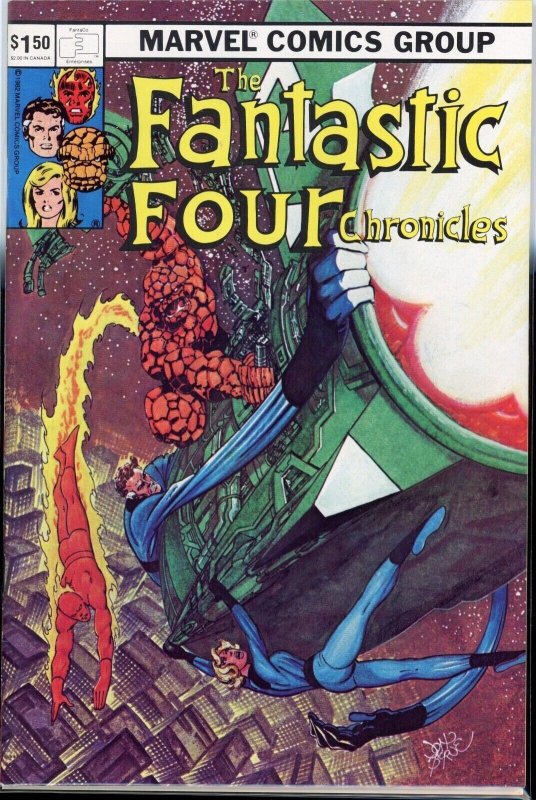 Fantastic Four Chronicles #2 (Marvel Comics, 1982), raw comic book in VF/NM 9.0 condition — front cover