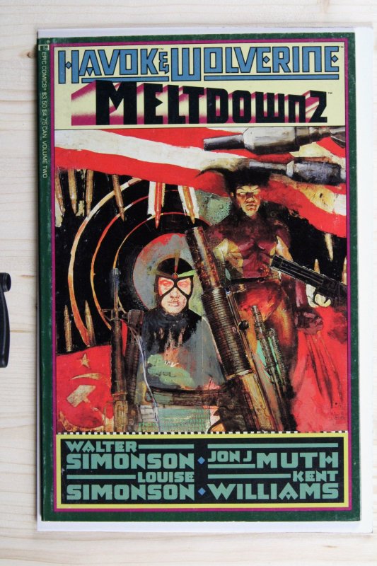 Havok & Wolverine: Meltdown #2 (Marvel Comics, 1988), raw comic book in NM- 9.2 condition — front cover