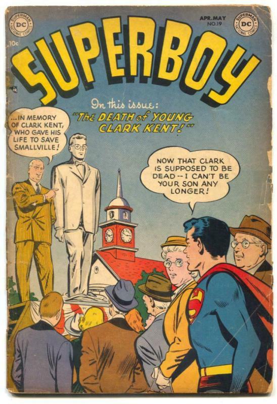 Superboy Comics #19 (1952), raw, ungraded comic book — front cover