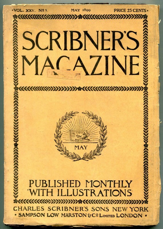 Pulp: Scribner's Magazine Pulp May 1899- Theodore Roosevelt- Leonard Wood, raw, ungraded comic book — front cover