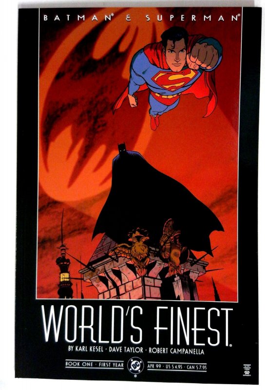 Batman and Superman World's Finest #1 (DC Comics, 1999), raw comic book in NM- condition — front cover