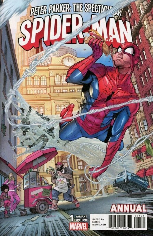 Peter Parker: Spectacular Spider-Man #1 (Marvel Comics, 2018), raw comic book in NM condition — front cover