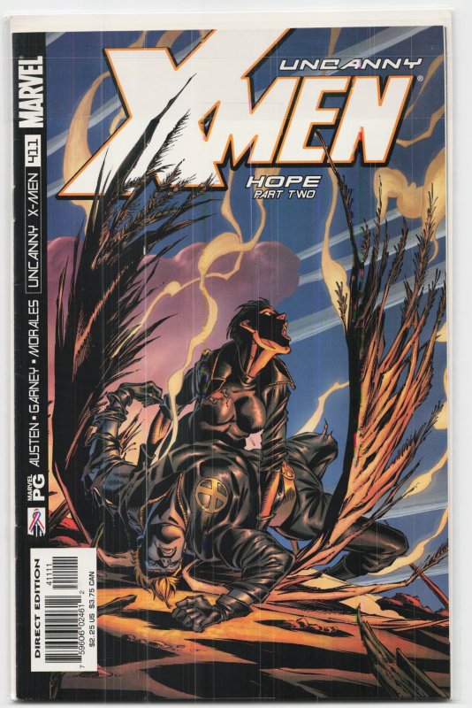The Uncanny X-Men #411 (Marvel Comics, 2002), raw, ungraded comic book — front cover
