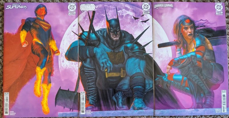 Absolute Batman Superman Wonder Woman #1, raw comic book in NM+ condition — front cover