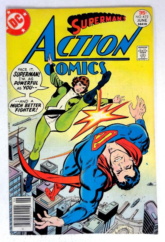 Action #472 (DC Comics, 1977), raw comic book in FN condition — front cover