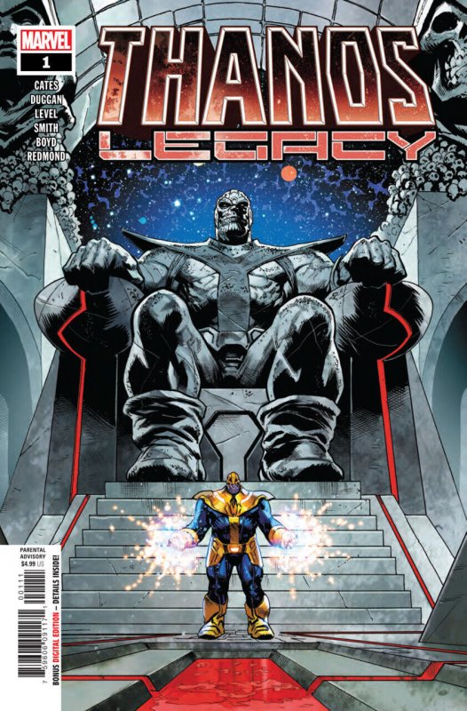 Thanos Legacy #1 (2018), raw comic book in VF/NM condition — front cover