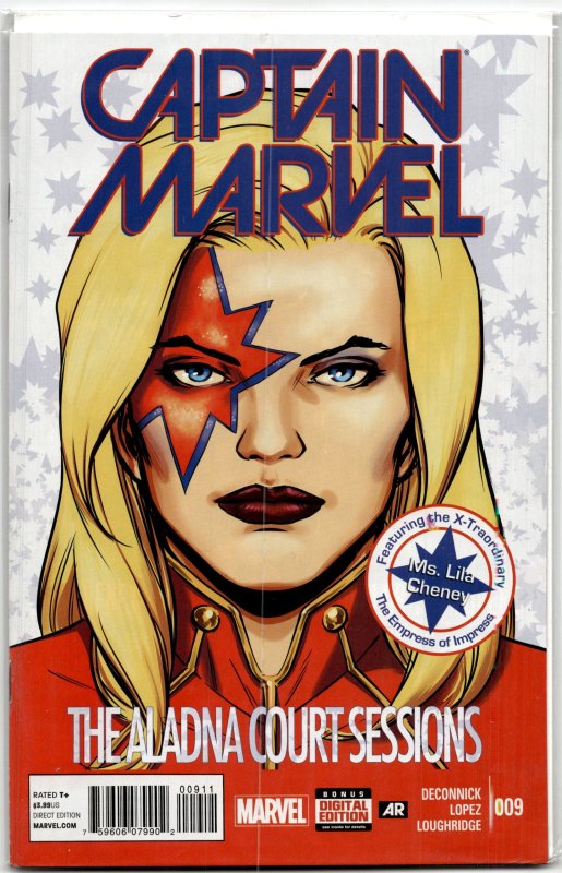 Captain Marvel #9 (Marvel Comics, 2015), raw, ungraded comic book — front cover