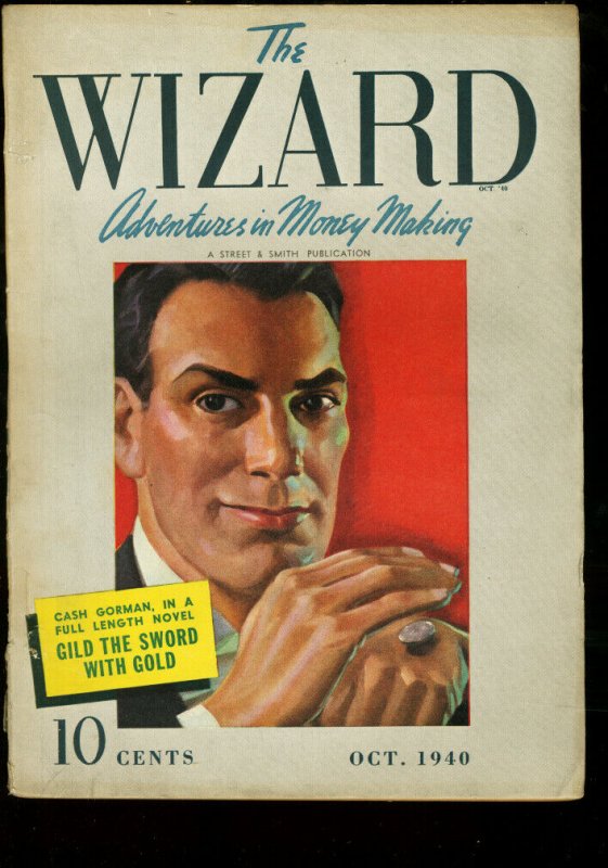 Wizard, the Adventure Pulp First Issue-1940 Oct VG, raw comic book in VG condition — front cover
