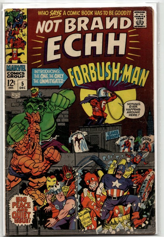 Not Brand Echh #5 (Marvel Comics, 1967), raw, ungraded comic book — front cover