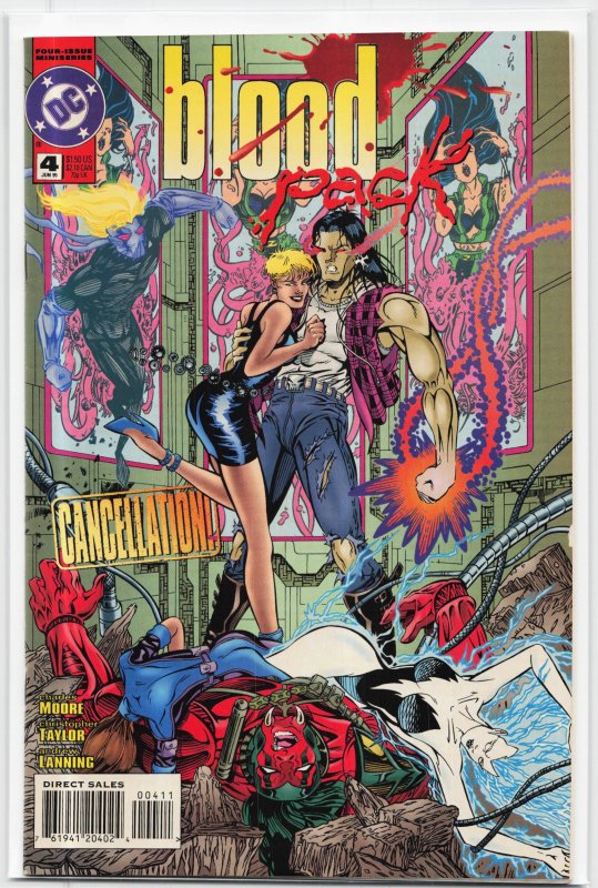 Blood Pack #4 (DC Comics, 1995), raw, ungraded comic book — front cover