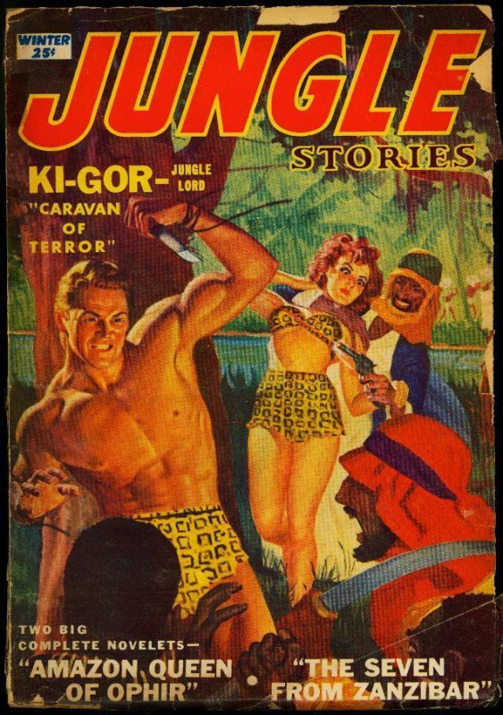 Pulp: Jungle Stories Pulp Winter 1952- Ki-Gor- George Gross Cover- G (1952), raw, ungraded comic book — front cover