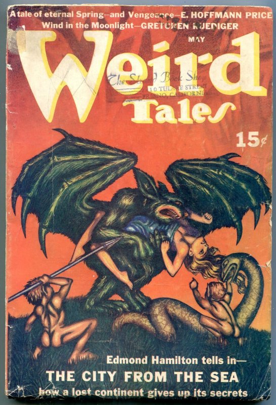 Pulp: Weird Tales Pulp May 1940- Virgil Finlay-Hannes Bok- Clark Ashton Smit... (1940), raw, ungraded comic book — front cover