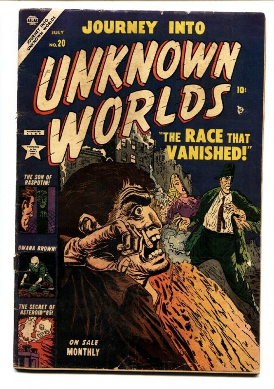 Journey into Unknown Worlds #20 (Atlas Comics, 1953), raw, ungraded comic book — front cover