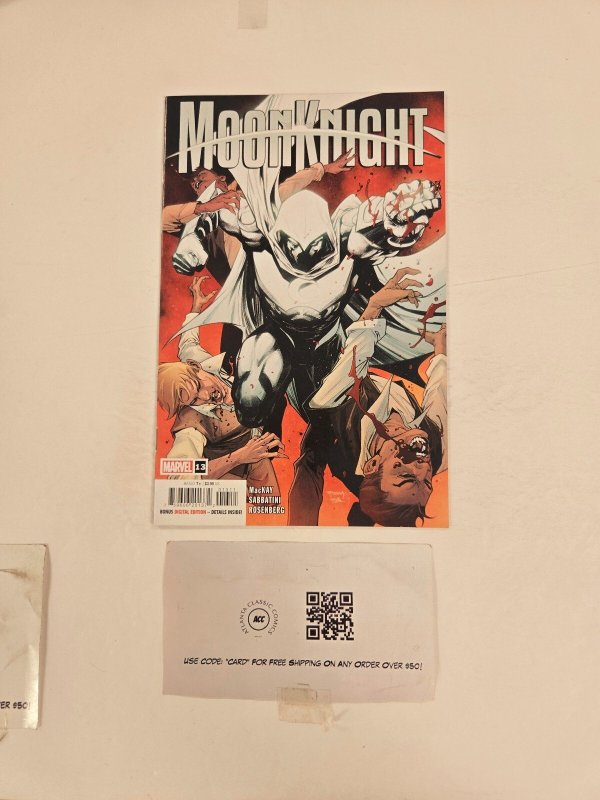 Moon Knight #13 (Marvel Comics), raw comic book in NM condition — front cover