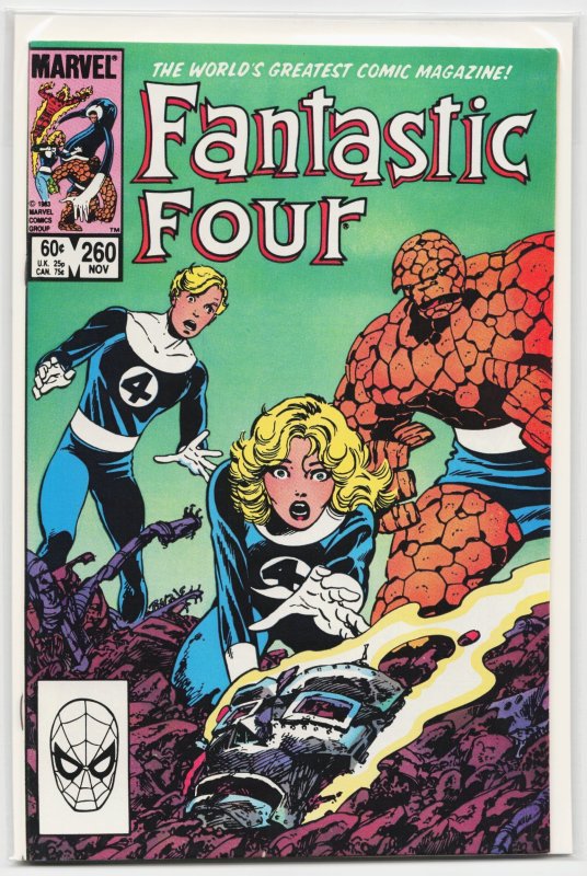 Fantastic Four #260 (Marvel Comics, 1983), raw, ungraded comic book — front cover