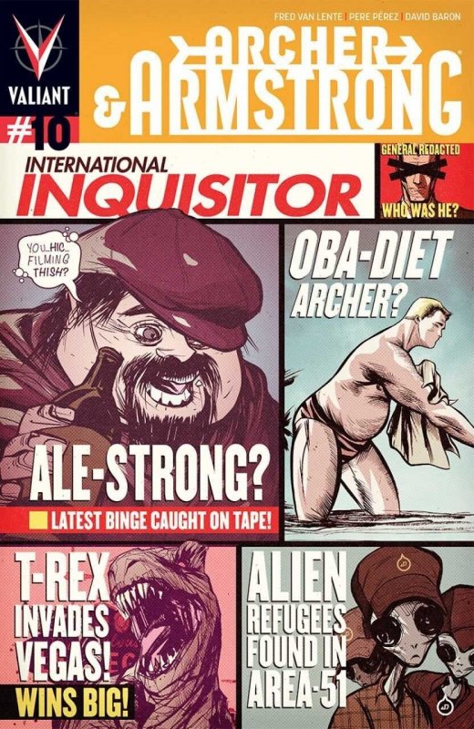 Archer & Armstrong #10 (Valiant Comics, 2013), raw comic book in VF+ condition — front cover