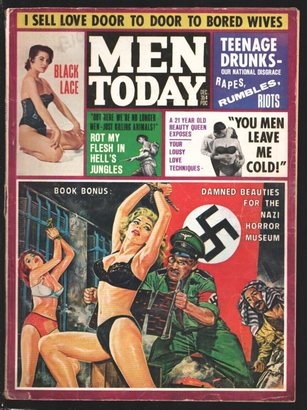 MAG: Men Today 12/1964-bound Babe Lurid Terror Cover-Teenage Drunks-shoplifti..., raw, ungraded comic book — front cover
