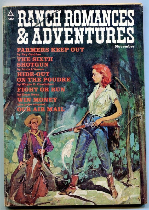 Pulp: Ranch Romances and Adventures Pulp November 1970- Louis L'Amour (1970), raw, ungraded comic book — front cover