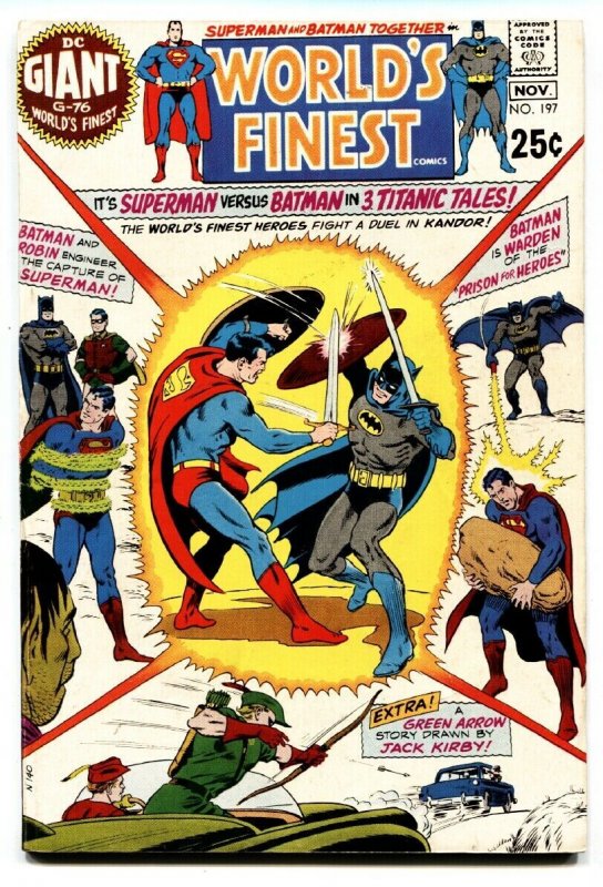 Worlds Finest #197 (1970), raw, ungraded comic book — front cover