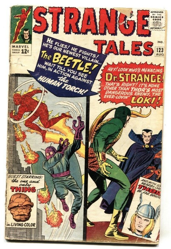 Strange Tales #123 (Marvel Comics), raw, ungraded comic book — front cover
