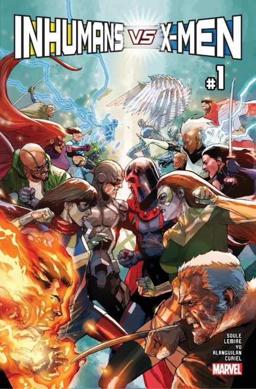 IvX: Inhumans vs X-Men #1 (2017), raw comic book in VF/NM condition — front cover