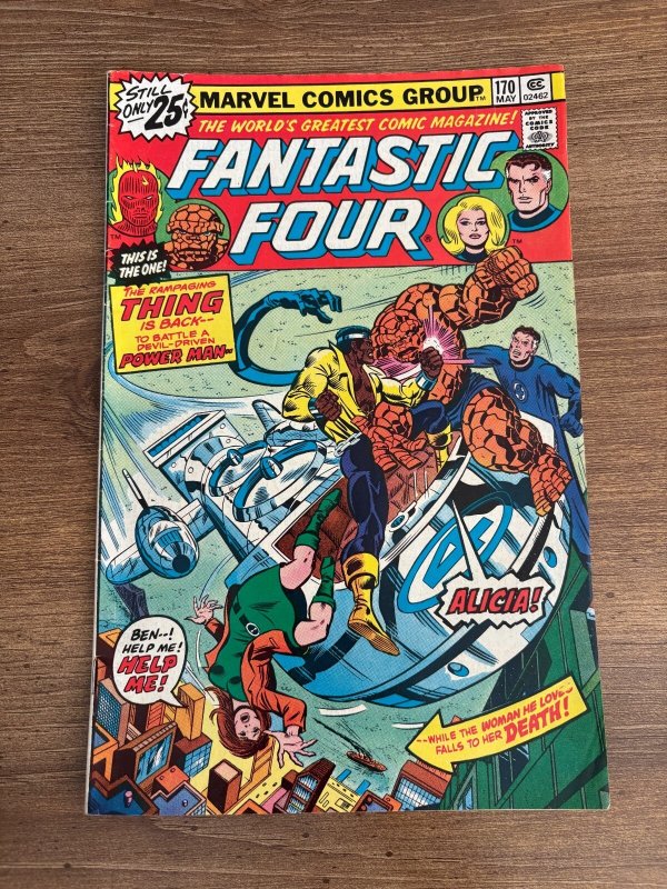Fantastic Four #170 (Marvel Comics), raw comic book in VF condition — front cover