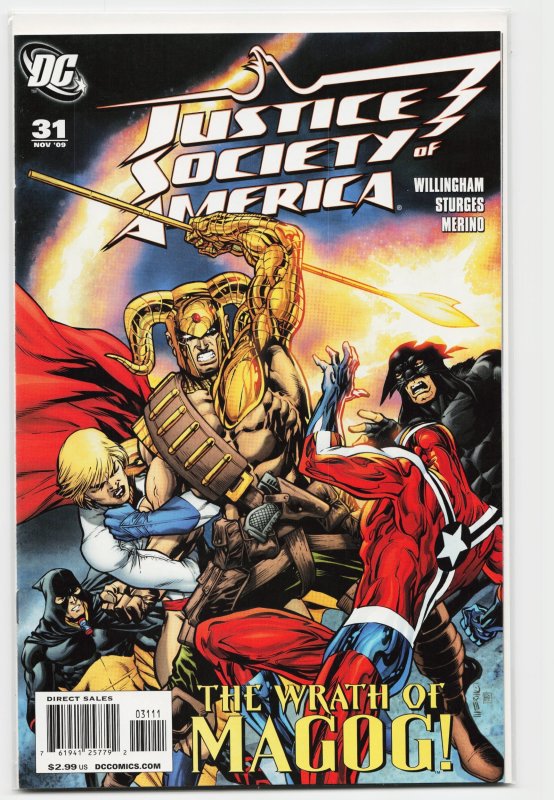 Justice Society of America #31 (DC Comics, 2009), raw, ungraded comic book — front cover