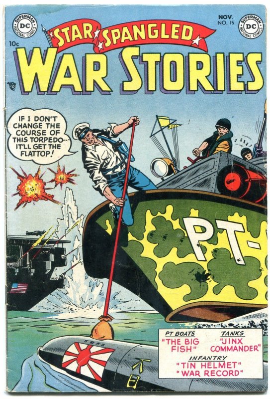 Star Spangled Was Stories #15 (DC Comics, 1953), raw, ungraded comic book — front cover