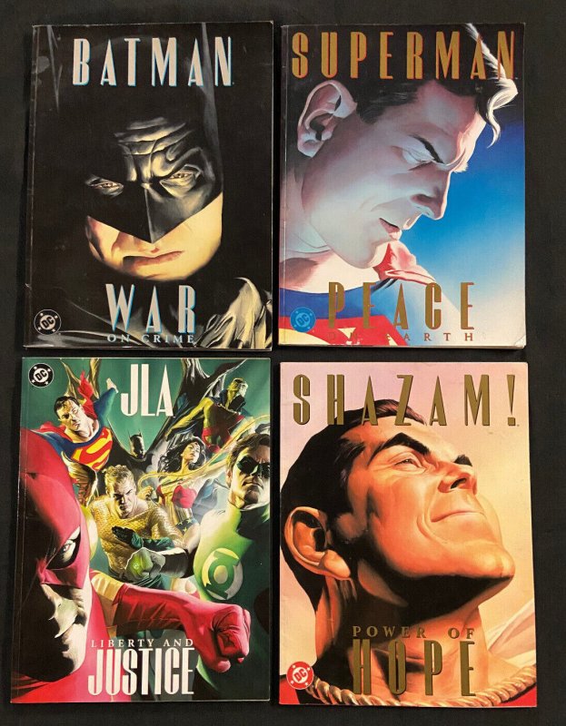 Alex Ross Paul Dini DC Treasury Sized 4 Comic Lot Superman, Batman, Shazam, JLA, raw, ungraded comic book — front cover