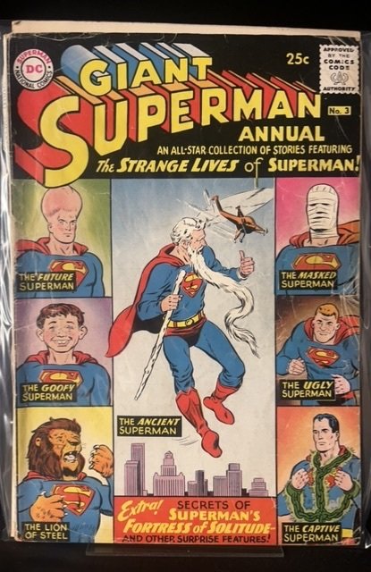 Superman Annual #3 (DC Comics, 1961), raw, ungraded comic book — front cover