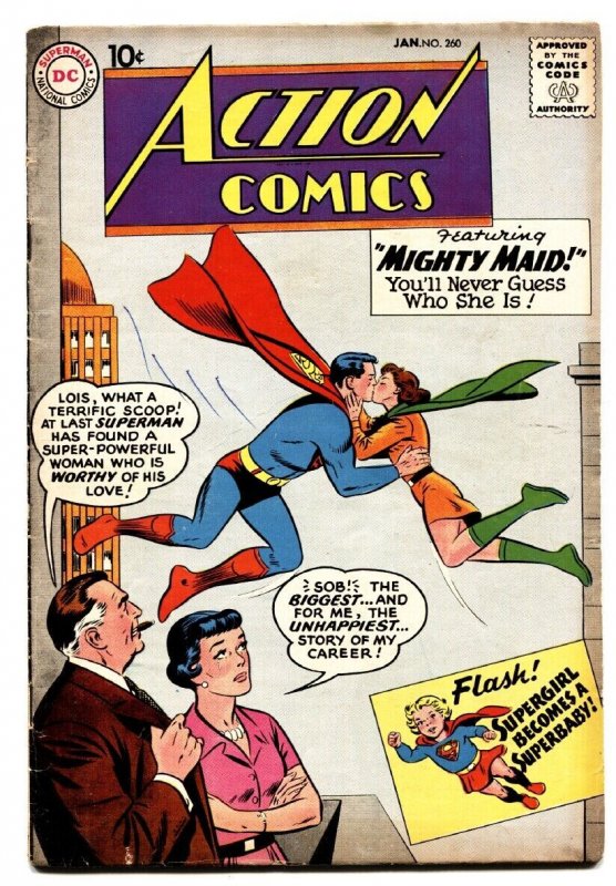 Action Comics #260 (DC Comics, 1960), raw, ungraded comic book — front cover