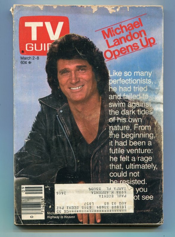 MAG: TV Guide-Highway to Heaven-Tampa-Sarasota Edition-March 1985-VG (1985), raw comic book in VG condition — front cover