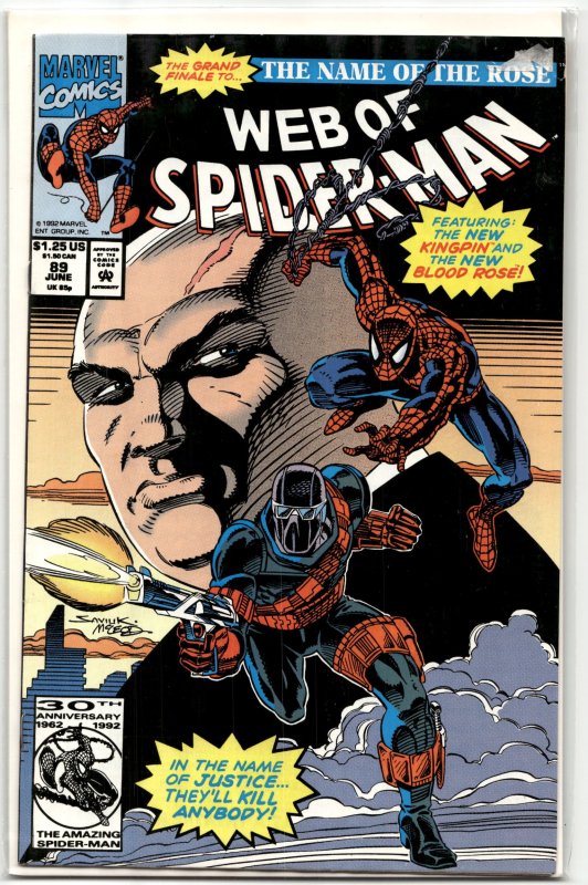 Web of Spider-Man #89 (Marvel Comics, 1992), raw, ungraded comic book — front cover