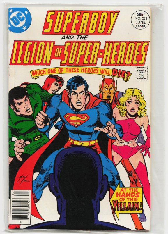 Superboy #228 (DC Comics, 1977), raw, ungraded comic book — front cover