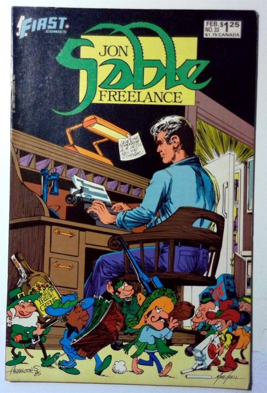 Jon Sable Freelance #33 (1986), raw, ungraded comic book — front cover