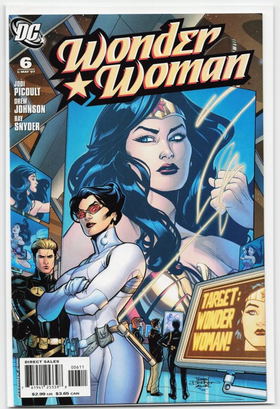 Wonder Woman #6 (DC Comics, 2007), raw, ungraded comic book — front cover