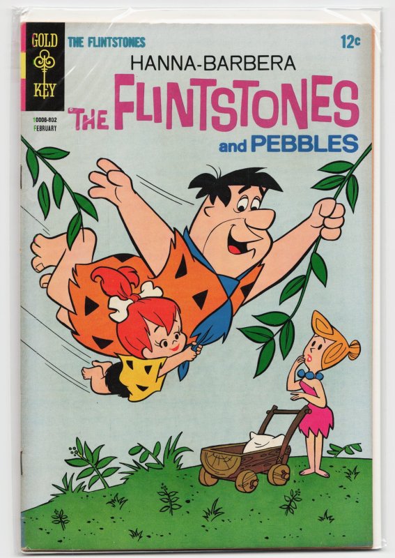 The Flintstones #44 (Gold Key Comics, 1968), raw, ungraded comic book — front cover