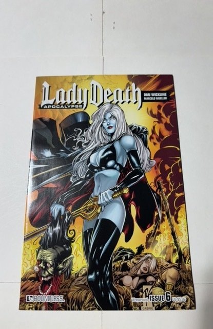 Lady Death: Apocalypse #6 (Coffin Comics, 2015), raw comic book in NM condition — front cover