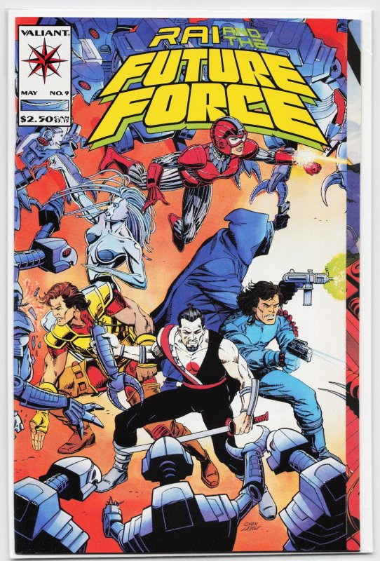 Rai #9 (Valiant Comics, 1993), raw, ungraded comic book — front cover