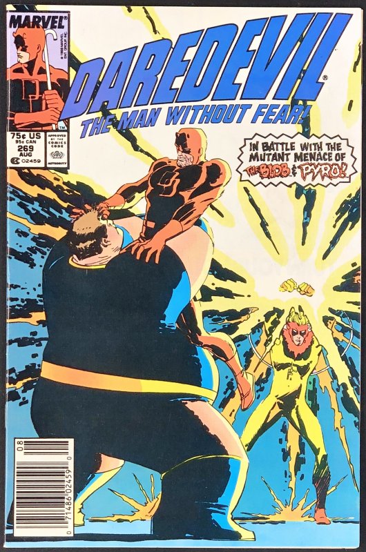 Daredevil #269 (Marvel Comics, 1989), raw comic book in VF condition — front cover