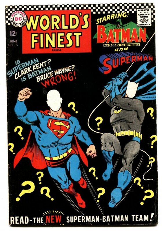 Worlds Finest #167 (DC Comics, 1967), raw, ungraded comic book — front cover