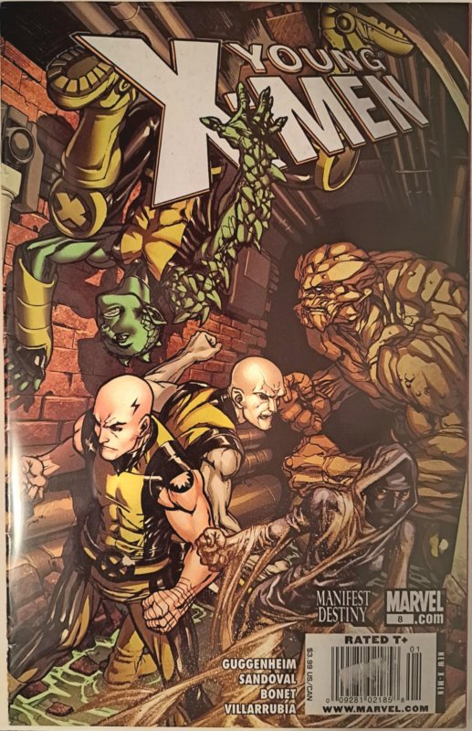 Young X-Men #8 (Marvel Comics, 2009), raw, ungraded comic book — front cover