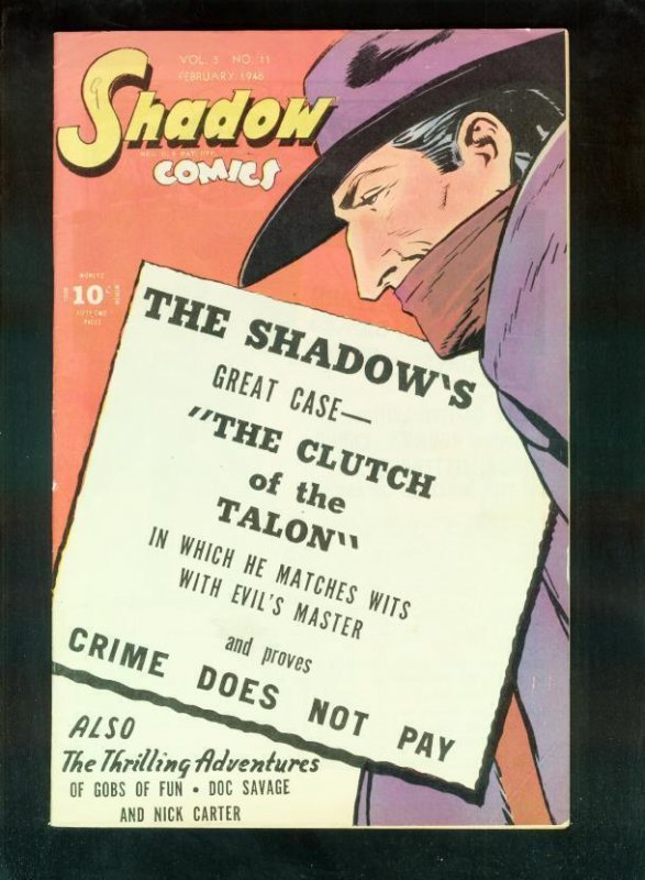 Shadow #11 (DC Comics), raw comic book in VF- condition — front cover