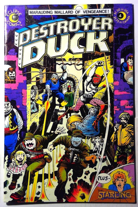 Destroyer Duck #4 (Eclipse Comics, 1983), raw, ungraded comic book — front cover