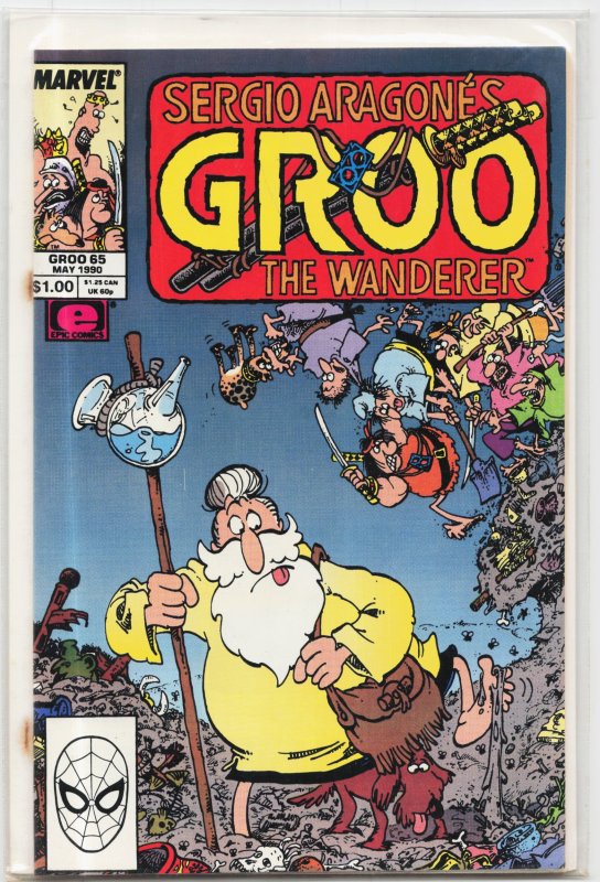 Sergio Aragonés Groo the Wanderer #65 (Marvel Comics, 1990), raw, ungraded comic book — front cover