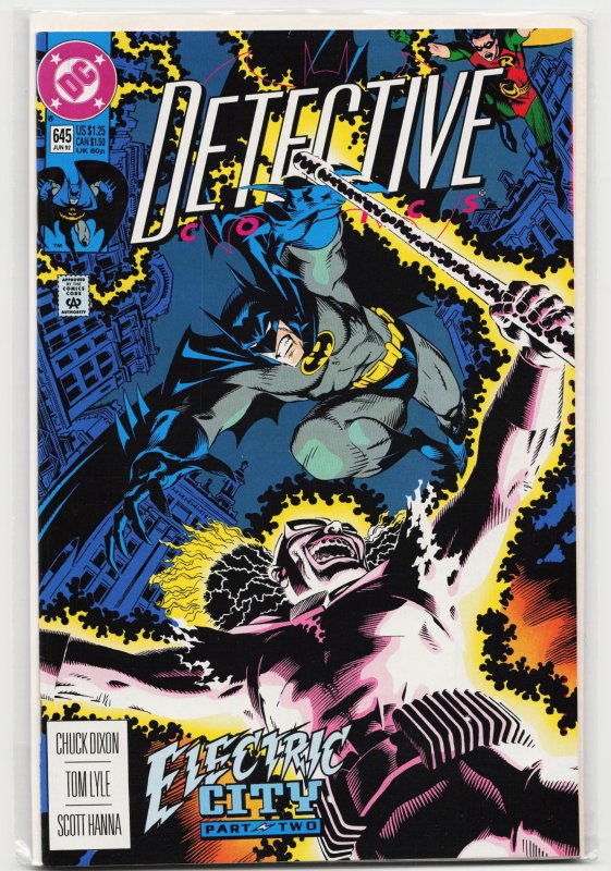 Detective Comics #645 (DC Comics, 1992), raw, ungraded comic book — front cover